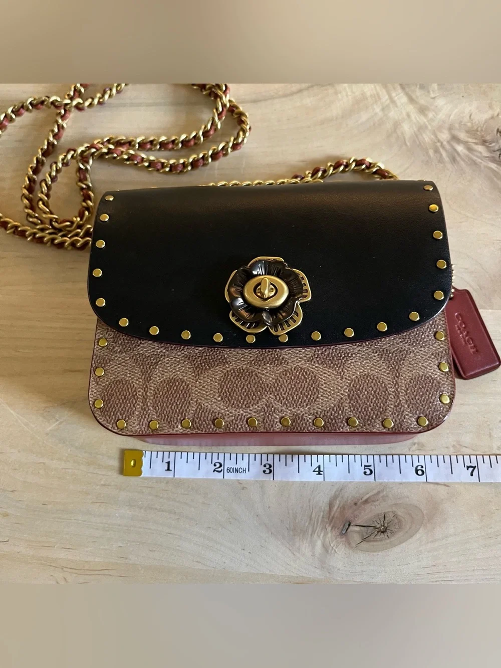 Coach madison 16 signature with rivets shoulder bag convertible bag EUC